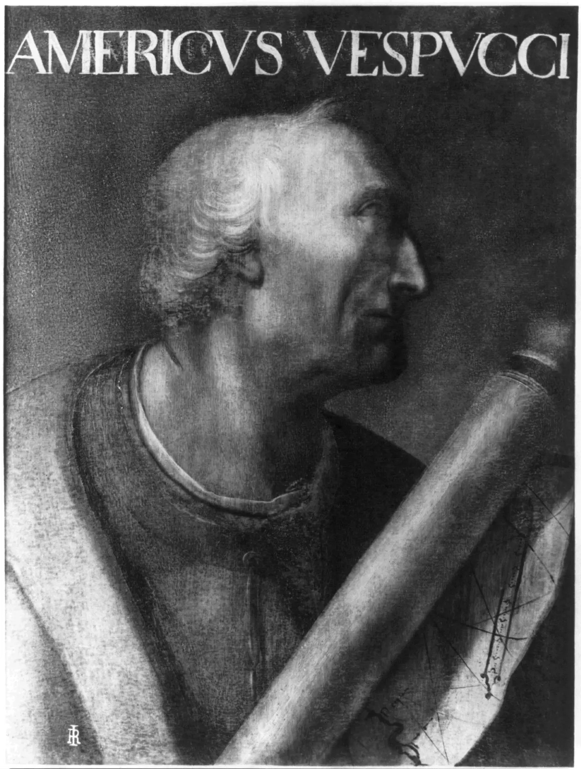 Retrato de Américo Vespucio, grabado del siglo XVIII. Biblioteca del Congreso de EE.UU.