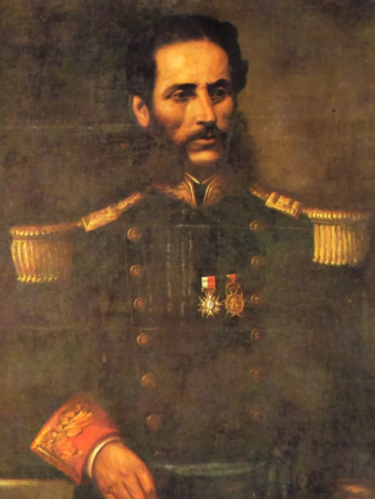Retrato del general Andrés Avelino Cáceres, héroe de la Campaña de la Breña