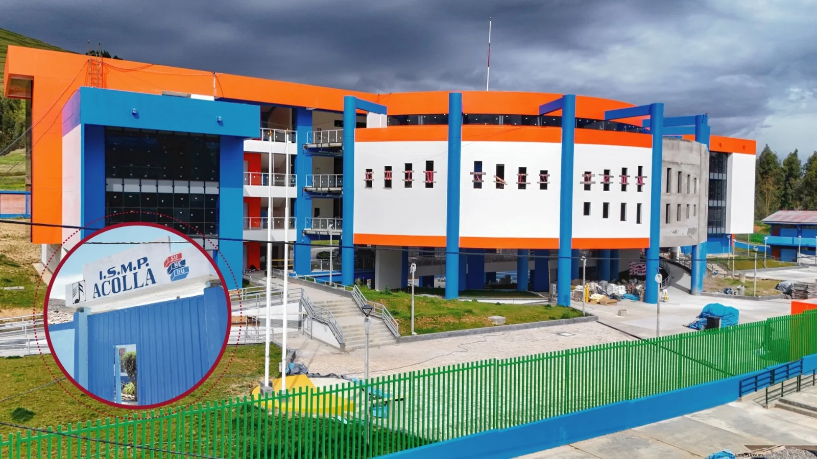 Moderno local del Instituto Superior de Música Público Acolla, hoy Universidad Nacional de Música de Acolla, construido por el Gobierno Regional de Junín.